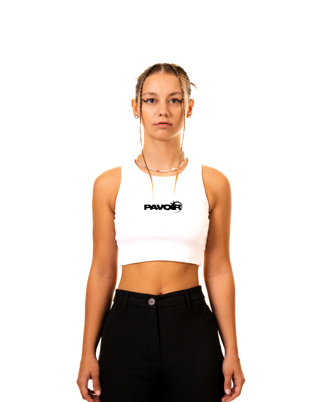 ESSENTIAL Crop-Top (Black Logo)