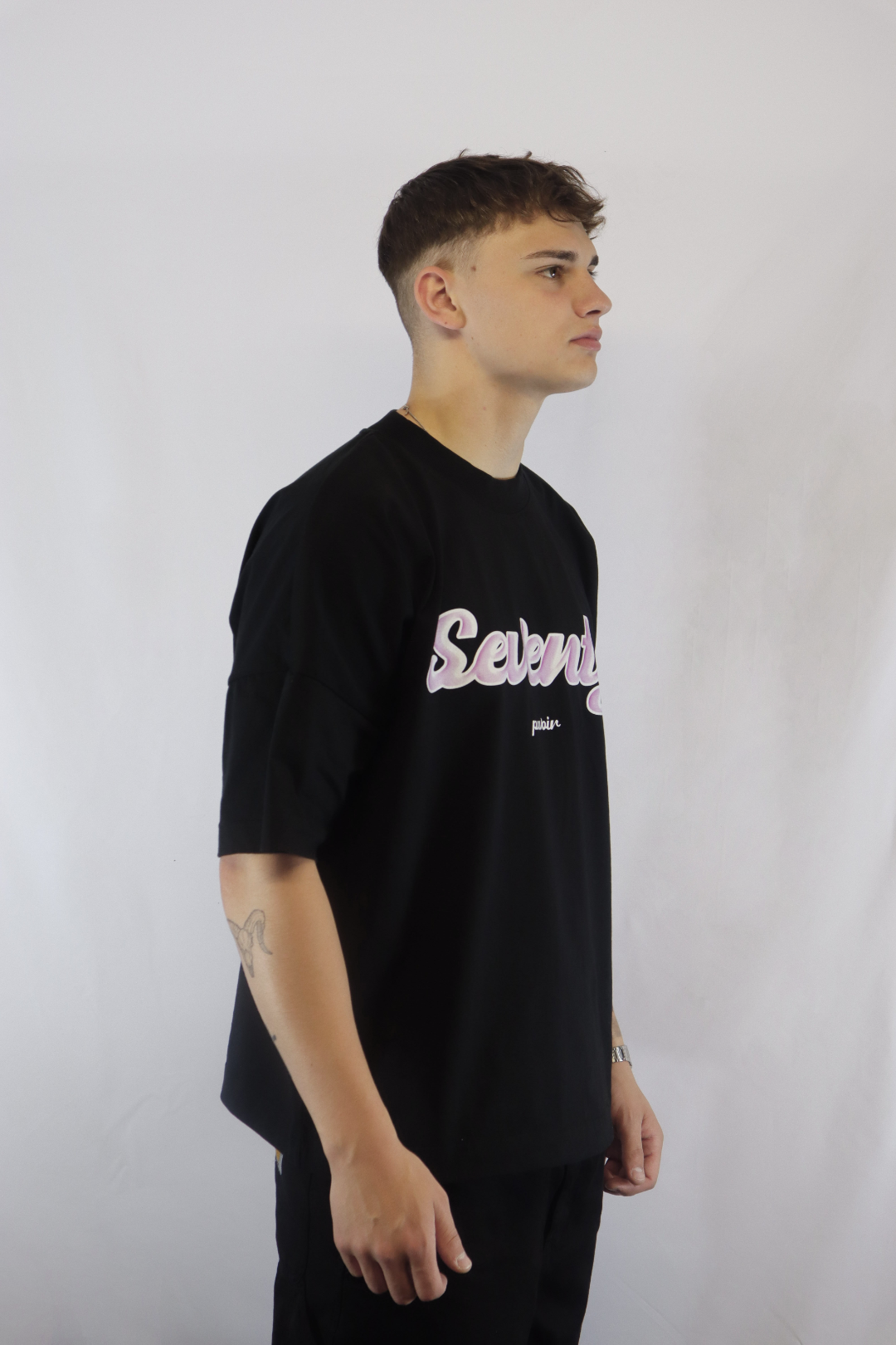 OVERSIZED TEE PINK LOGO